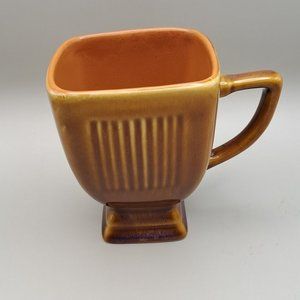 Style Eyes By Baum Bros Cup Vintage MCM Stoneware Mug Terra Cotta Gradient Brown